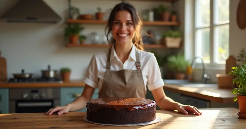 Bolo de Chocolate 25 cm: Receita que Serve 40 Pessoas sem Desmoronar
