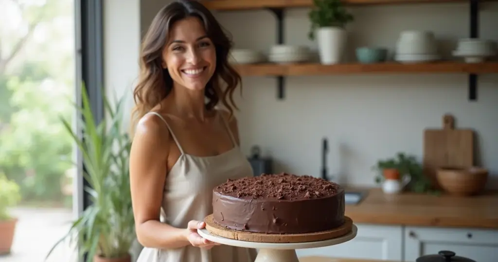 Bolo de Chocolate 30 cm: Úmido, Macio e Perfeito para 20 Pessoas