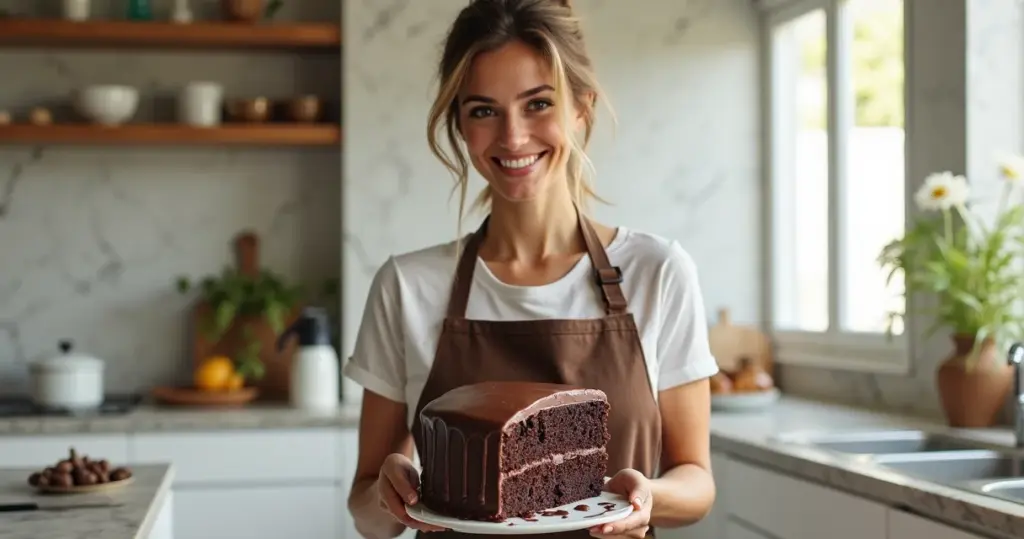 Bolo de Chocolate com Cobertura: O Truque de 1 Minuto Para Ficar Úmido