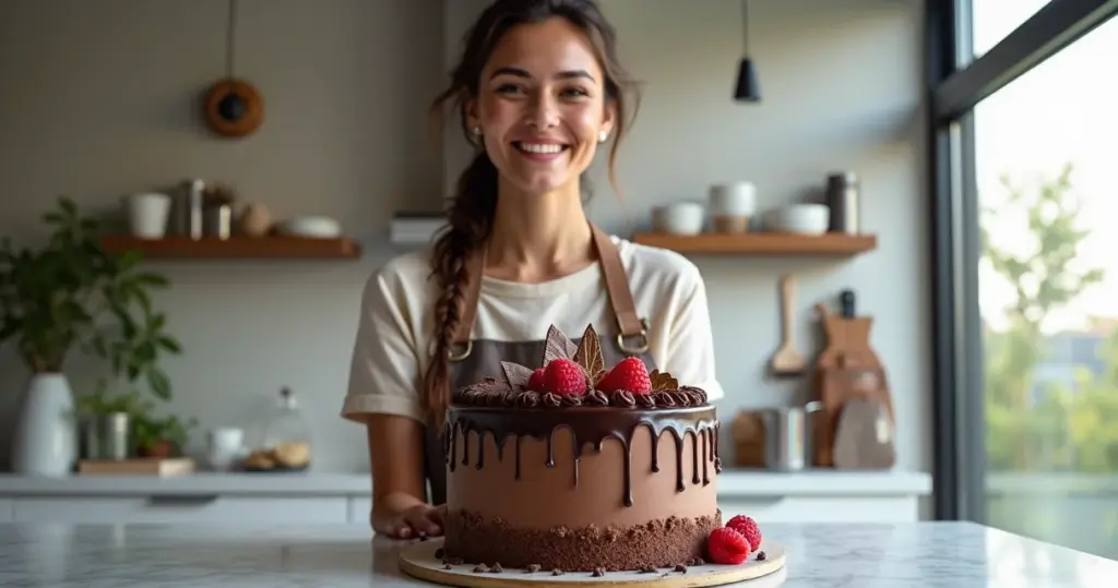 Bolo de Chocolate Decorado: Macio, Firme e Impecável