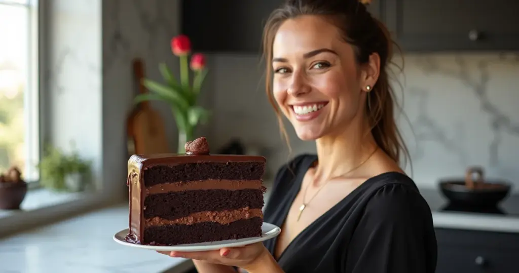Bolo de Chocolate Gelado com Brigadeiro que Derrete na Boca Bolo de Chocolate Gelado com Brigadeiro que Derrete na Boca