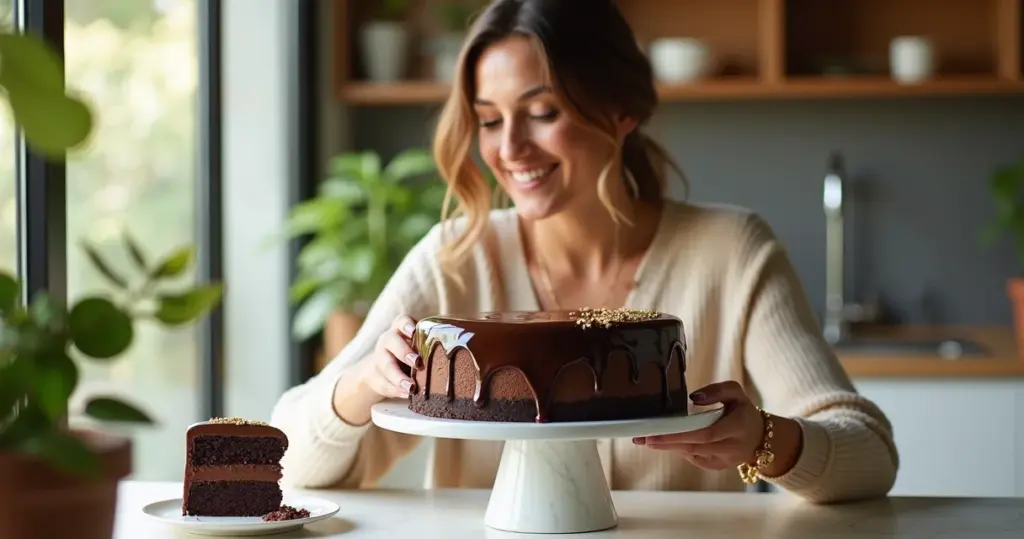 Bolo de Chocolate Gourmet: Fofo, Úmido e Que Não Desmonta na Hora de Cortar