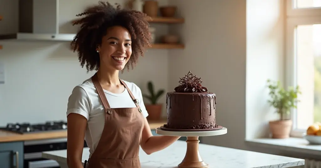Bolo de Chocolate Grande e Fofo: 2 Movimentos Que Garantem 8cm de Altura