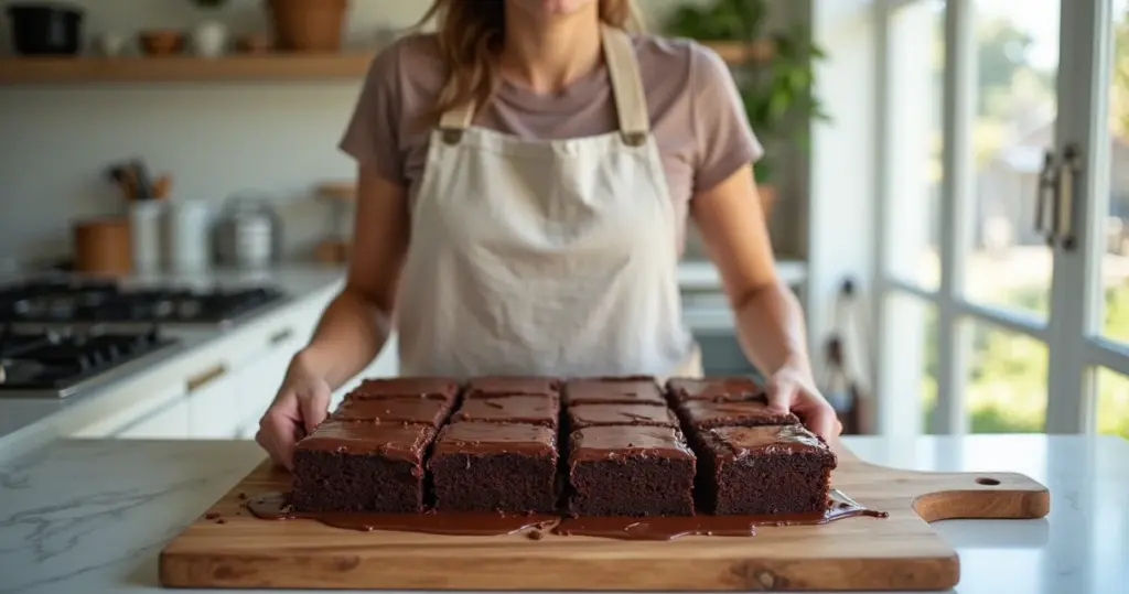 Bolo de Chocolate Grande Quadrado: Faça 30 Fatias em 1h15