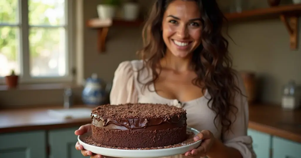 Bolo de Chocolate Granulado com Fundo de Brigadeiro: Crocante Perfeito