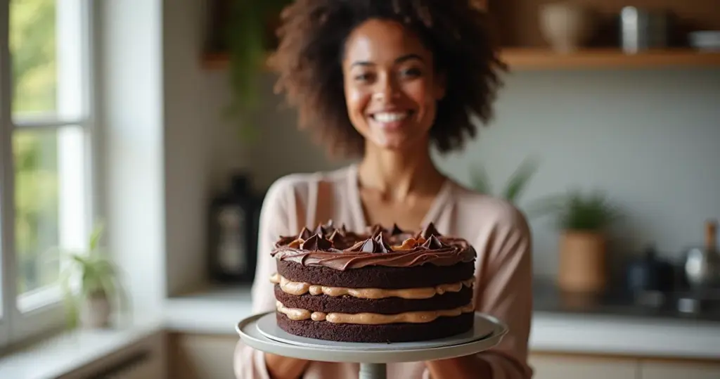 Bolo de Chocolate para Aniversário com Recheio Que Não Desmonta