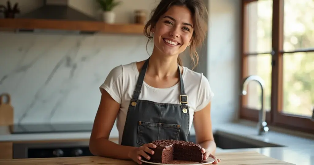 Bolo de chocolate que já sai recheado com leite condensado: técnica fácil e resultado incrível Bolo de chocolate que já sai recheado com leite condensado: técnica fácil e resultado incrível