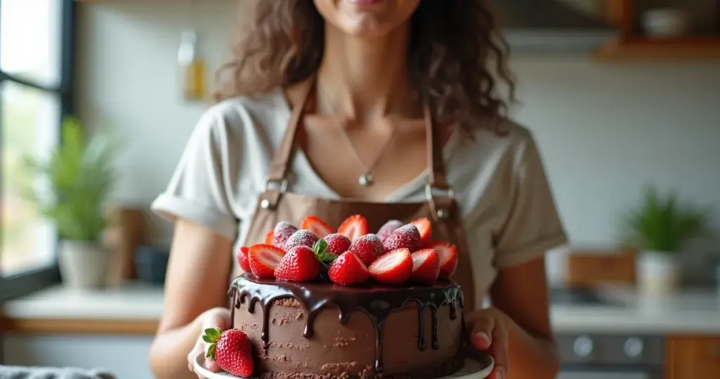 Bolo de Chocolate Recheado com Morango Que Não Desaba: Receita Firme
