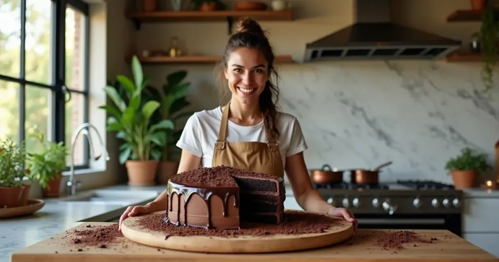 Bolo de Chocolate Tamanho Família: 40 Fatias Perfeitas em 1h30 Bolo de Chocolate Tamanho Família: 40 Fatias Perfeitas em 1h30
