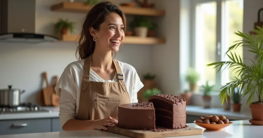 Bolo de Chocolate Tamanho Família da Cris: Macio e Rende 20 Porções em 15 Min
