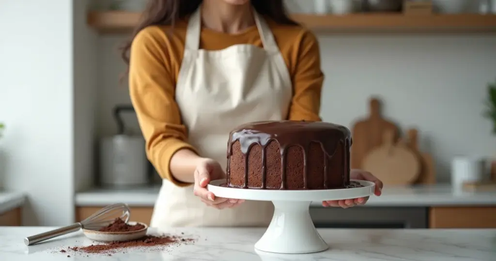 Bolo de Chocolate Trufado Simples: Massa Fofinha e Ganache Cremoso em 1h30