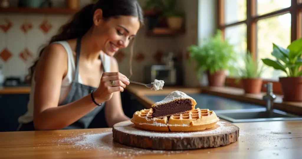 Bolo de Chocolate Waffle: Crocante por Fora, Macio Dentro em 15 Min
