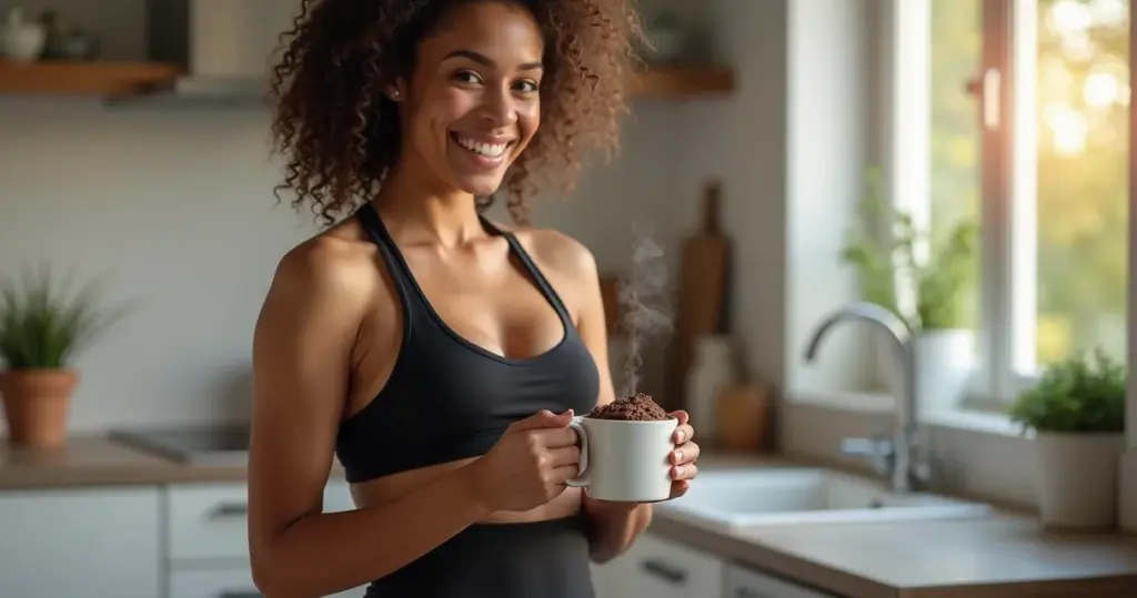Bolo de Whey Chocolate Microondas: Pronto em 1 Minuto e Macio