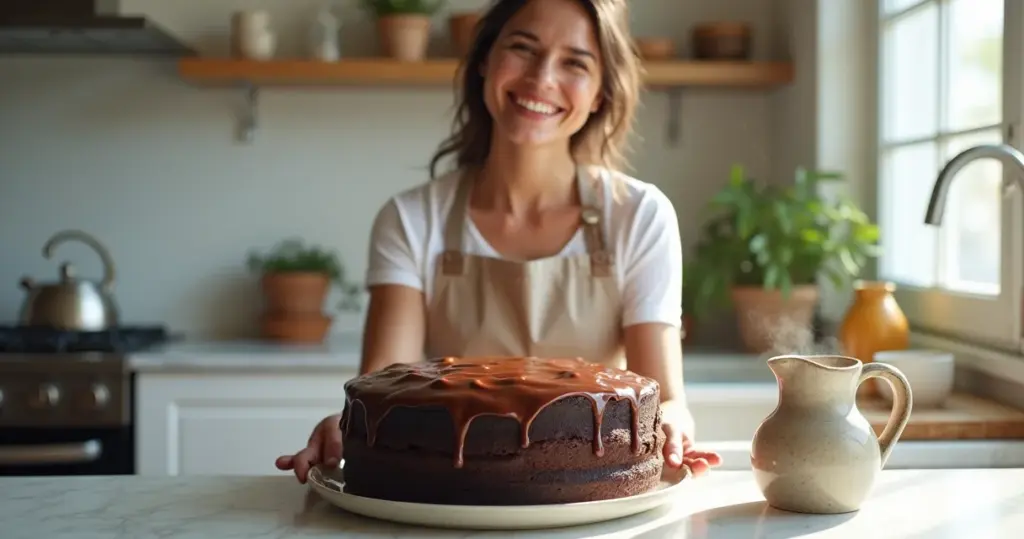 Receita bolo de chocolate YouTube: o truque da água quente para um bolo úmido