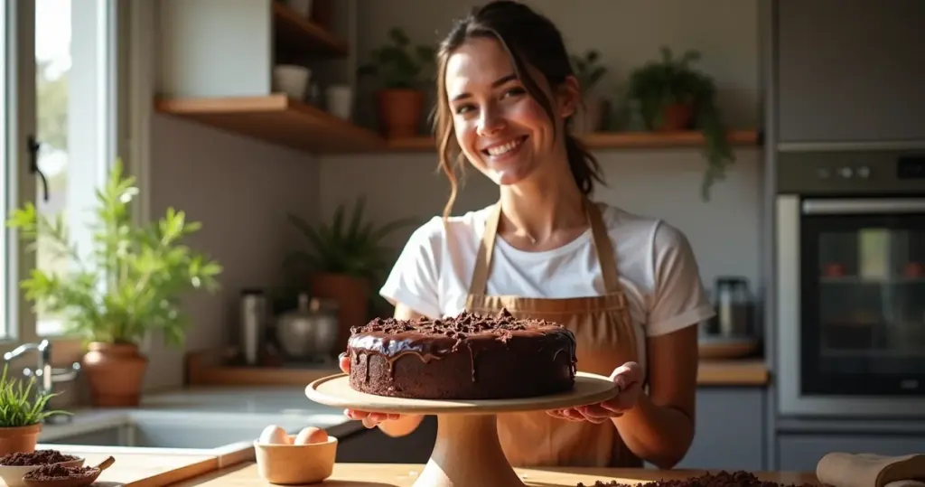 Receita de Bolo de Chocolate 8 Porções: Fofo e Úmido Sempre